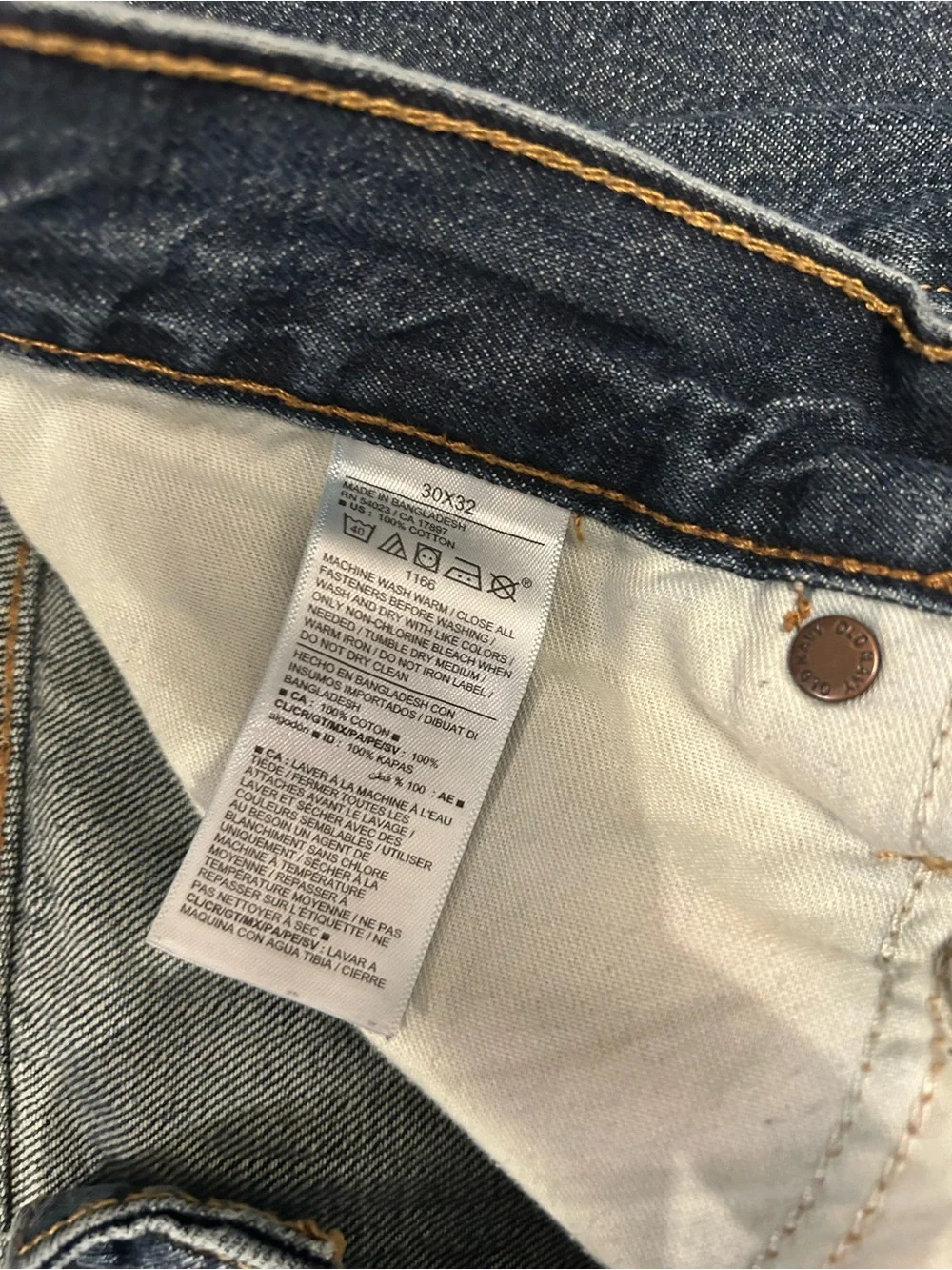 Old Navy Men’s Relaxed Jeans - Dark Blue Denim